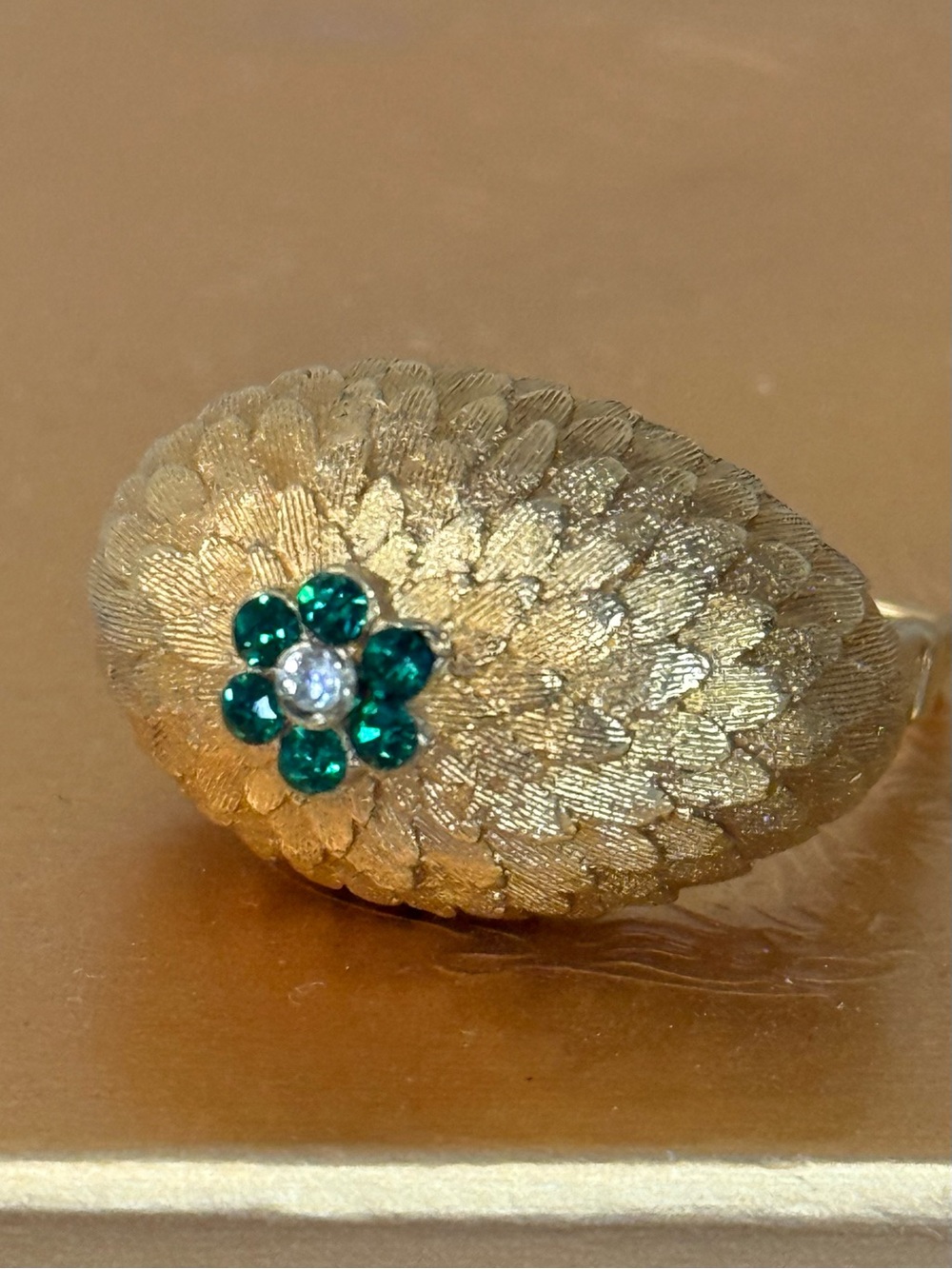 Vintage Vendome Gold Rone Adjustable Nugget Ring